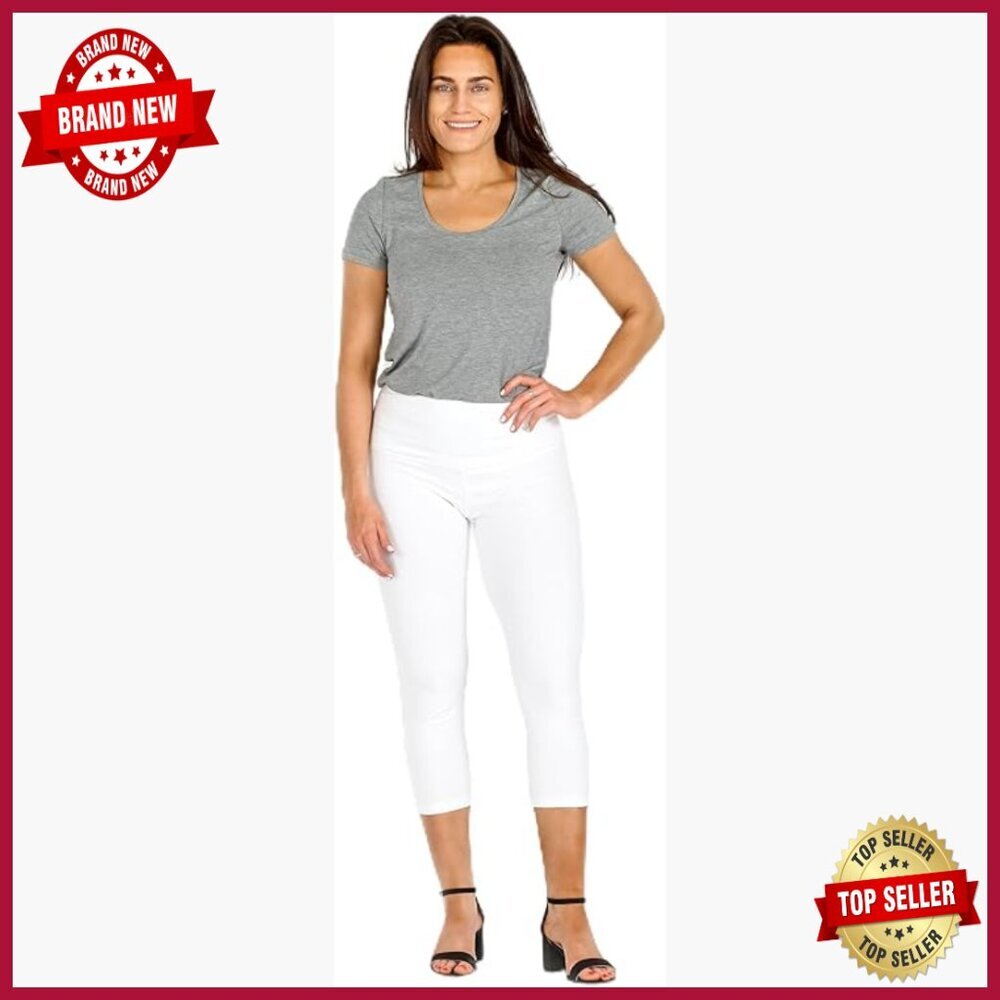 Tummy Control High Waist Capri Leggings, Cotton Blend Activewear